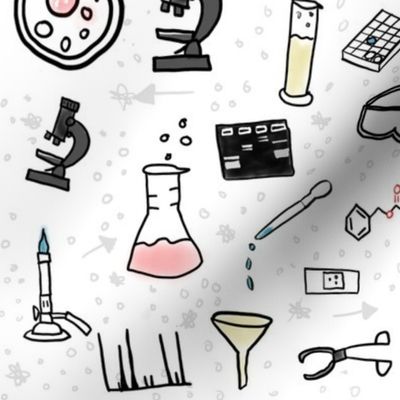 Science laboratory  (white background)