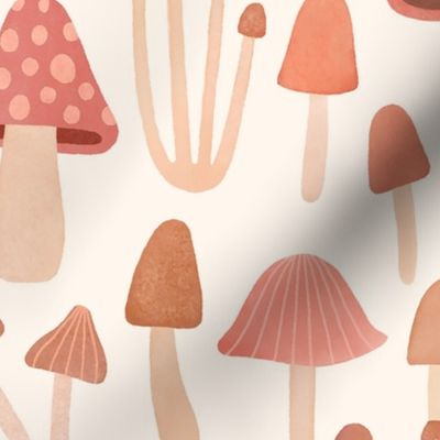 Watercolor Mushroom Medley