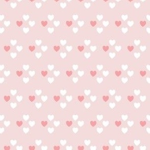 hearts on pink