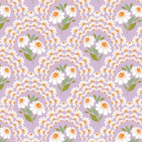 Daisy flower arches PURPLE-medium