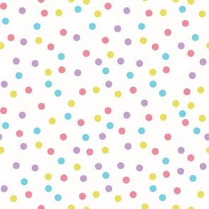 medium scale easter dots - pink, purple, yellow, blue