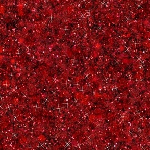 Succulent Cherry Red Valentine -- Solid Red Valentine Faux Glitter -- Glitter Look, Simulated Glitter, Red Valentine Glitter Sparkles Print -- 60.42in x 25.00in repeat -- 150dpi (Full Scale) 