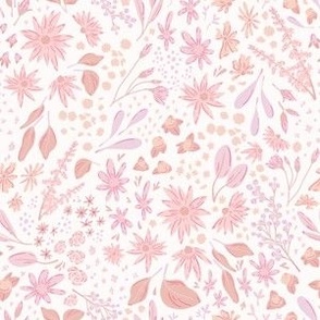Floral Meadow - Pastel Pinks