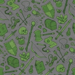 Inventory - Green on Grey