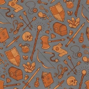 Inventory - Orange on Grey