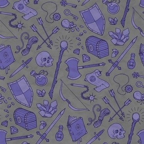 Inventory - Purple on Grey