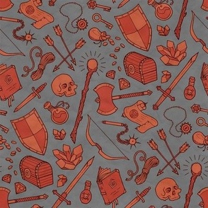 Inventory - Red on Grey