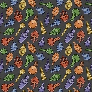 Potion Panic - Rainbow on Dark Grey