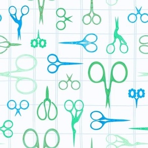 Embroidery Snips - Blue + Green