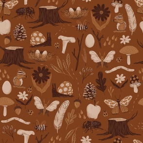 Large // Forest Walk // Brown // Collection of Little things from Nature