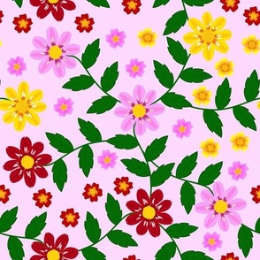 red floral pattern