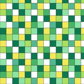 St Patricks Day Checker Bright - Medium Scale