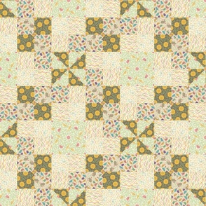 Spring Patchwork Quilt - Bunnies, Birds, and Flowers