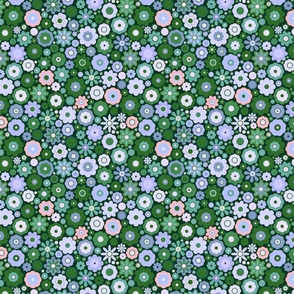 Field with Flowers - Vibrant Shades / Medium