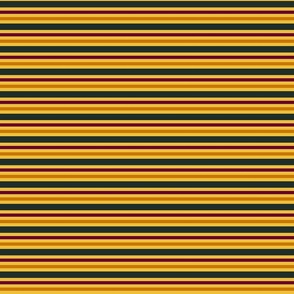 Horizontal stripes in dark green, orange and burgundy - Small scale