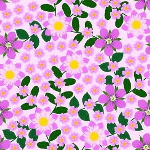 purple florals pattern