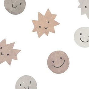 Smiley Dots || M || Neutral Beige