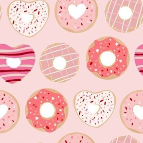Valentine's Day Donuts on Soft Blush