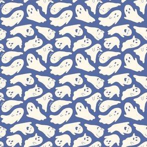 Quirky little Halloween ghosts - blue