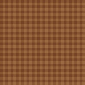 caramel and brown gingham, 1/4" squares 