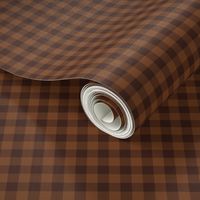 brown and dark brown gingham, 1/4" squares 