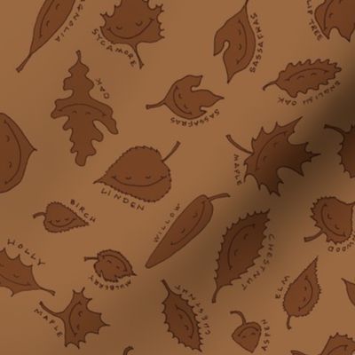 happy leaves - brown on caramel