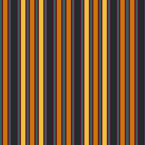 Yellow, orange and green stripes - Medium  scale