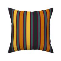 Yellow, orange and green stripes - Large scale