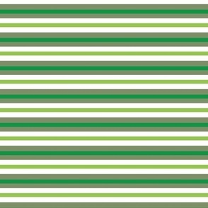 Triple Green stripes - leaf, bright and sage green - medium