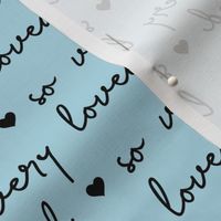 so very loved - light blue and black - C23