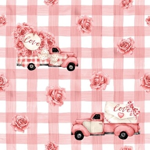 Vday Truck Pink Gingham