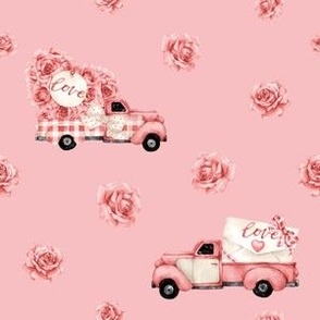 small scale Vday Truck Pink