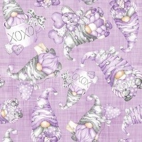 Small scale lilac gnome rotate Lilac Linen