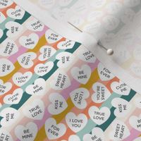 micro candy heart stripes: soft, peach, disco, goldie, coral, fiery, opal, starboard