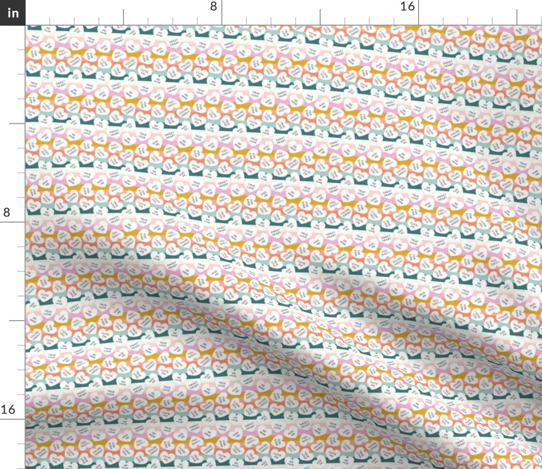 micro candy heart stripes: soft, peach, disco, goldie, coral, fiery, opal, starboard