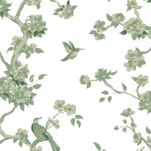 Betsy chinoiserie trees green and white