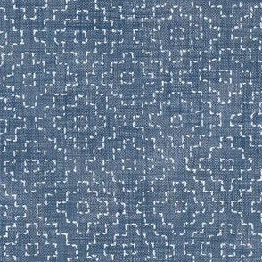 oneOone Cotton Flex Dark Teal Blue Fabric Asian Japanese Sashiko
