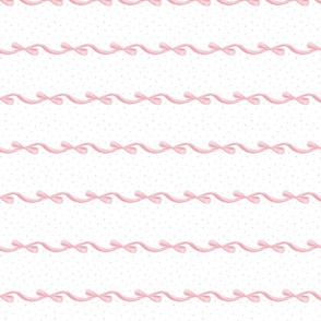 Pink bow dot stripe