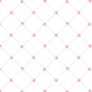 Pink diamond flower and dot