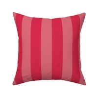 Dark Pink and Faded Dark Pink 2 Inch Vertical Cabana Stripes