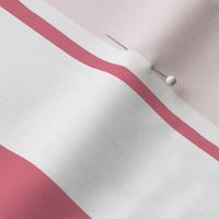 Dark Pink and White 2 Inch Vertical Cabana Stripes