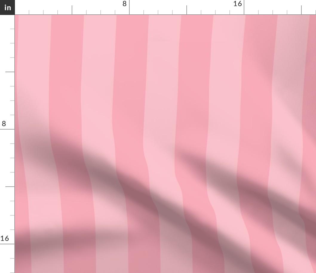 Pink and Faded Pink 2 Inch Vertical Cabana Stripes