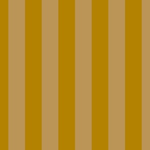 Ochre and Faded Ochre 2 Inch Vertical Cabana Stripes