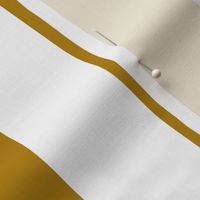 Ochre and White 2 Inch Vertical Cabana Stripes