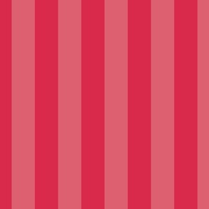 Red Hot and Faded Red 2 Inch Vertical Cabana Stripes