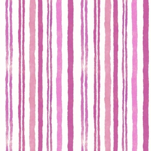 Small Watercolor Stripes Pastel Pink Smaller Scale