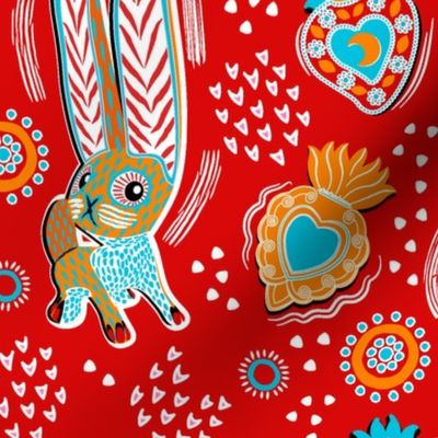 Valentine Alebrije Rabbits-L