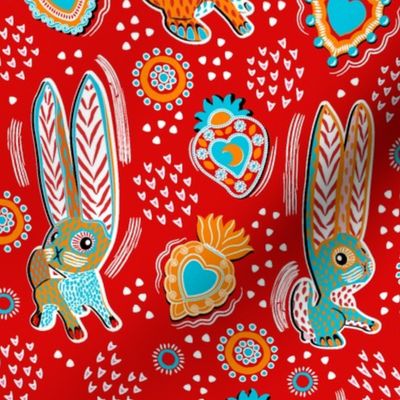 Valentine Alebrije Rabbits-M