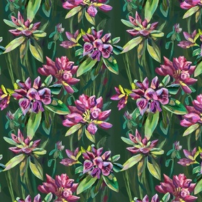 Rhododendron hand painted