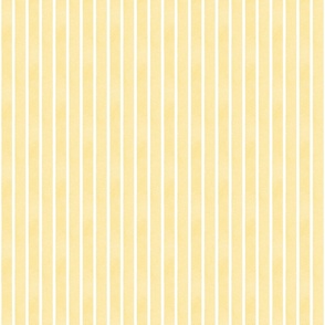 Textured Ribbons Print - Yellow on White Stripes - Small Scale (Colors, Confetti & Kimono Dolls)
